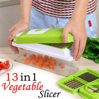 RIZQORA vegetable chopper storage container and non-slip base